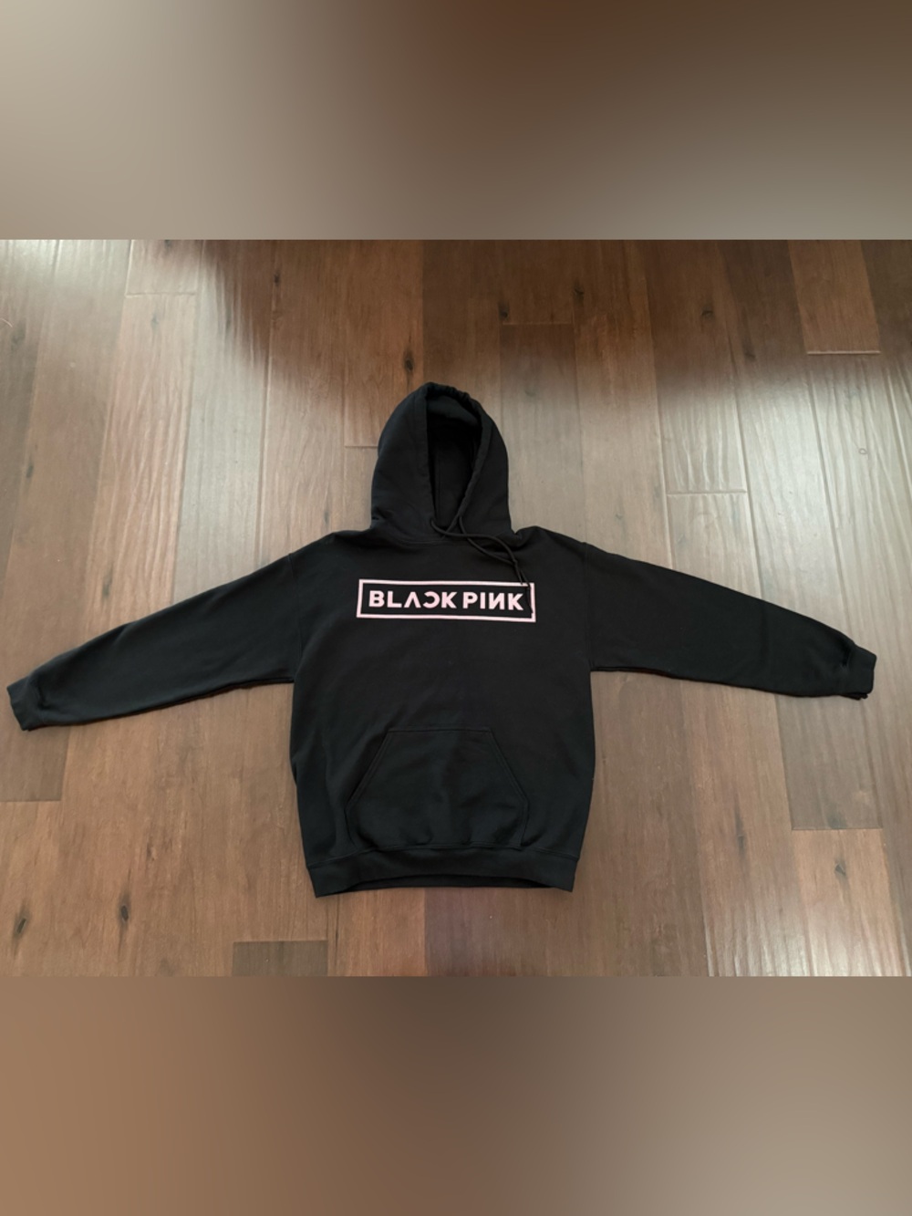 BLACKPINK Hoodie – Black with Pink Logo - Medium